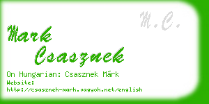 mark csasznek business card